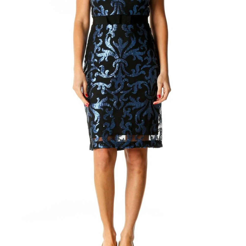 Black Cocktail Sheath Dress - Picture 2 of 4